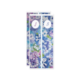 Monogram Initiaal Whimsical Flowers Twee Bladwijze