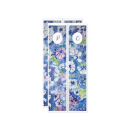 Monogram Initiaal Whimsical Flowers Twee Bladwijze