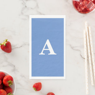 Monogram Initiaal Wit Aangepaste Naam Korenbloem B Servet