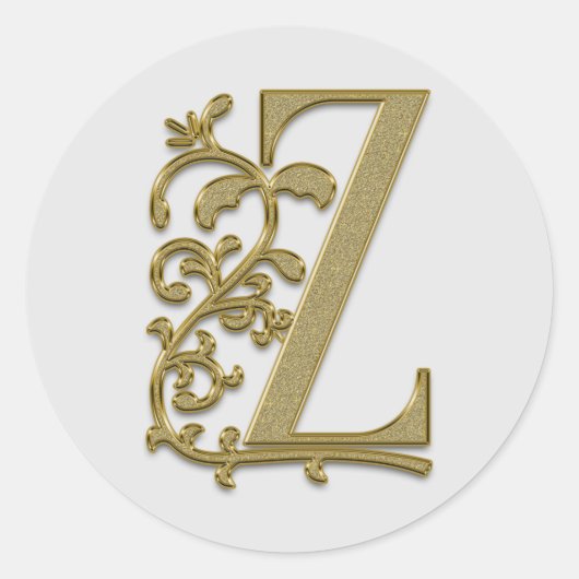 monogram initiaal Z stickers (Voorkant)