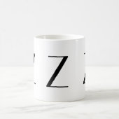 Monogram Initiaal Z zwarte & witte, moderne koffie Koffiemok (Center)