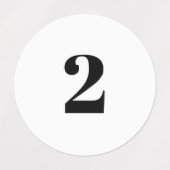 Monogram initiaal/zwart-wit getal aanpassen labels (Design 2)