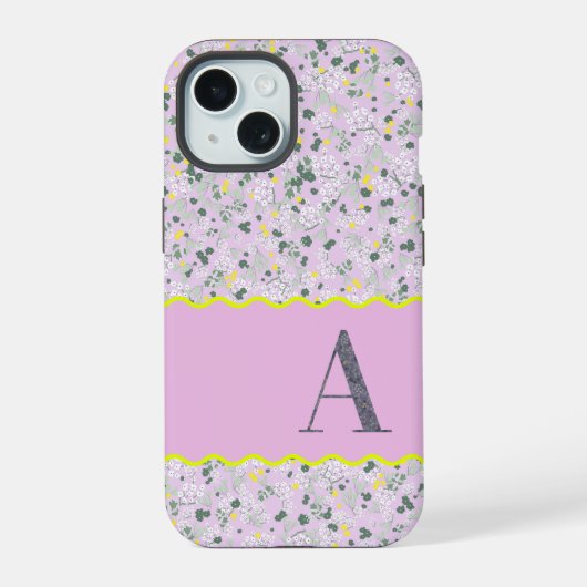 MONOGRAM INITIAL A LILAC PETITES FLEURS (Verso)