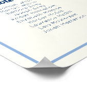 Monogram Initial Ecru Wedding Seating chart poster (Coin)