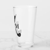 Monogram Initial Golf Club Elegant Template Beer  Glas (Links)