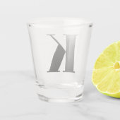 Monogram Initial Letter Wedding Gift Party Favor Shot Glas (Achterkant)