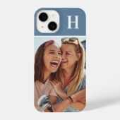 Monogram Initial Photograph Modern iPhone Hoesje (Achterkant)