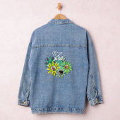 Monogram Initialen 3 foto Daisy Flowers Denim Jacket (Hangar)