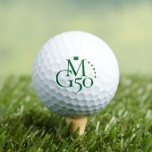 Monogram Initialen 50ste Kroon Sterren Groene Verj Golfballen (Insitu Shirt)
