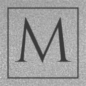 Monogram Initialen Aangepaste naam Silvery Grey Gl Sticker (Voorkant)