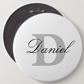 Monogram Initialen Aangepaste naam Weddenschappen  Ronde Button 6,0 Cm (Voorkant /achterkant)