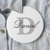 Monogram Initialen Aangepaste naam Weddenschappen  Ronde Button 6,0 Cm (In situ)