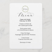 Monogram Initialen bruiloft of evenement menu (Voorkant)