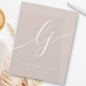 Monogram Initialen Business Planner Roos Roze Ivoo