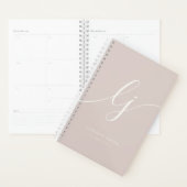 Monogram Initialen Business Planner Script Roze (Display)