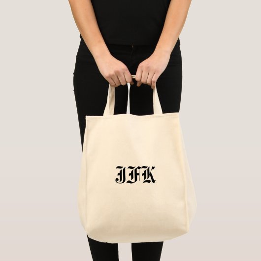 Monogram Initialen Canvas tas (Voorkant (product))