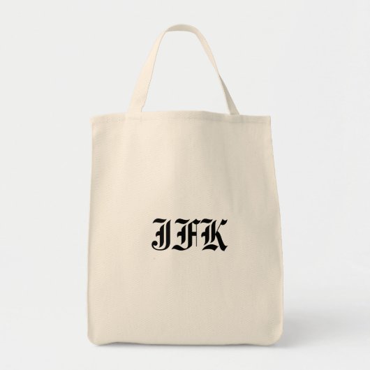 Monogram Initialen Canvas tas (Voorkant)