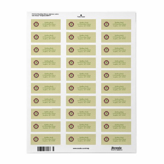 Monogram Initialen Celtic Design Address Label (Full Sheet)