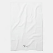 MONOGRAM INITIALEN Classic Zwart Wit Tijdloos Theedoek (Verticaal)