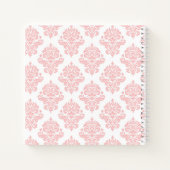 Monogram Initialen Damask Peach Notitieboek (Achterkant)
