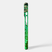 Monogram Initialen Elegant Floral Green Roos Gold Case-Mate iPhone Case (Achterkant / Links)