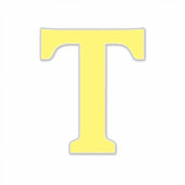 Monogram Initialen geel vet aangepaste naam trendy Sticker (Voorkant)