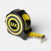 Monogram Initialen Geel Zwart Handyman Business Rolmaat (Hoek)