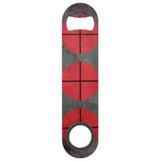 Monogram Initialen Groomsman Bestman Urban Grey Re Speed Flessenopener (Voorkant)