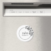 Monogram Initialen Laurel Tak Bruiloft Logo Magneet (Insitu (Vaatwasser))