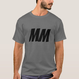 Monogram Initialen met eigen naam Modern Plain Min T-shirt
