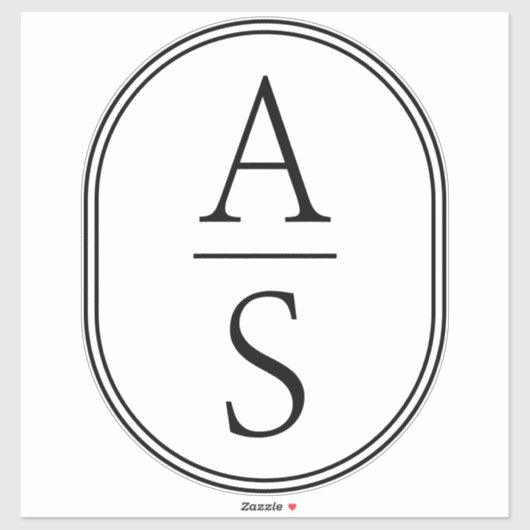 Monogram Initialen Modern Eenvoudige Bagage Sticker (Vel)