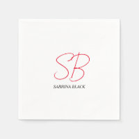 Monogram Initialen Naam Duidelijk Modern Minimalis