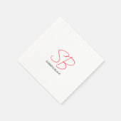 Monogram Initialen Naam Duidelijk Modern Minimalis Servet (Hoek)