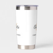 Monogram initialen naam eenvoudig geïsoleerde drinkbeker (Links)