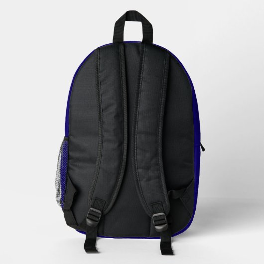Monogram Initialen Navy Blauw Wit Classic Bedrukte Rugzak (Achterkant)