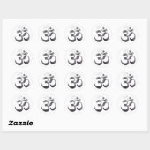 Monogram Initialen OM Symbool 1,5-in Ronde Sticker (Vel)
