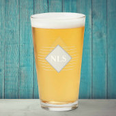 Monogram Initialen op een Glas