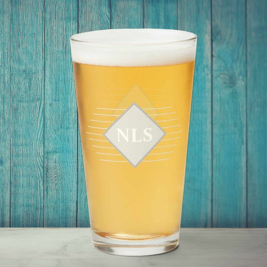 Monogram Initialen op een Glas