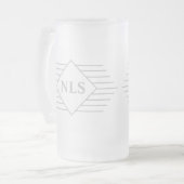 Monogram Initialen op een Matglas Bierpul (Voorkant links)