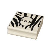 Monogram Initialen op Zebra Print Stempels (Stempel)