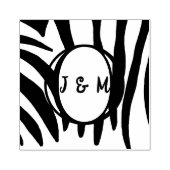 Monogram Initialen op Zebra Print Stempels (Afrduk)