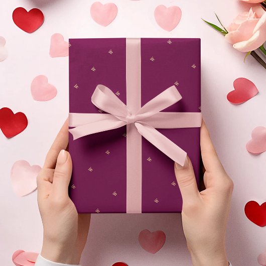 Monogram Initialen Patroon Gift Wrap Wrapping Papi Cadeaupapier