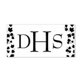 Monogram Initialen van de Rooster Rubberstempel (Afrduk)