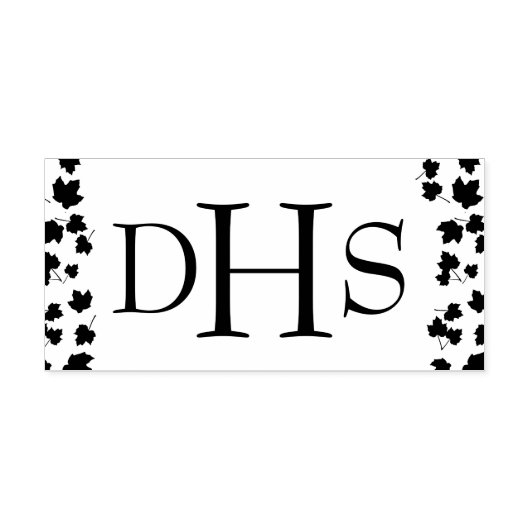 Monogram Initialen van de Rooster Rubberstempel (Afrduk)