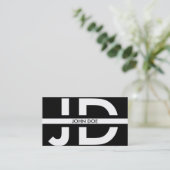 Monogram Initialen Visitekaartje (Staand voorkant)