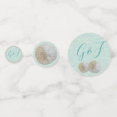 Monogram Initialen voor zanddollar Confetti (Voorkanten)