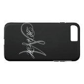 MONOGRAM-INITIALEN VOOR ZWARTE GRAY Case-Mate iPhone CASE (Achterkant (Horizontaal))