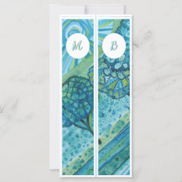 Monogram Initialen Whimsical Twee Bladwijzer