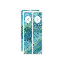 Monogram Initialen Whimsical Twee Bladwijzer