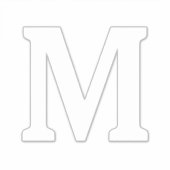 Monogram Initialen White Bold Custom Name Trendy Sticker (Voorkant)